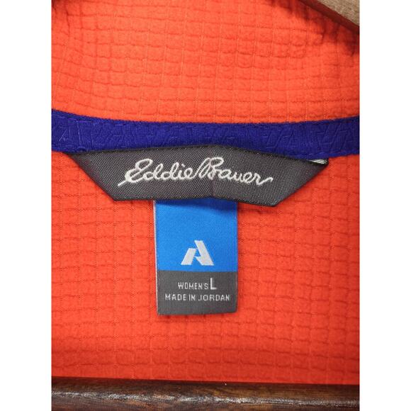Eddie Bauer Women’s L Orange 1/4 Zip Performance Pullover – Stretch, Lightweight - Picture 2 of 15